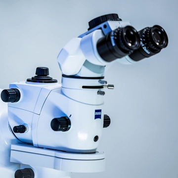 Das Bild zeigt zwei optische Teleskope mit Okularen, die so positioniert sind, als würde man durch sie hindurchschauen. 